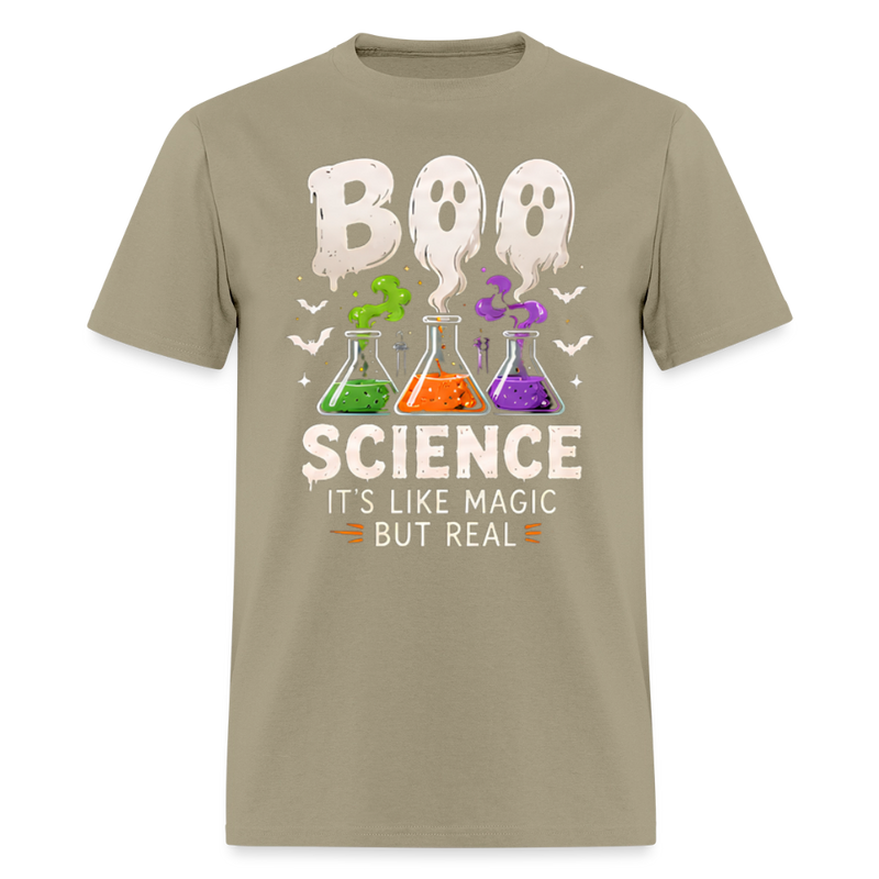 BOO SCIENCE HALLOWEEN Men's T-Shirt - khaki