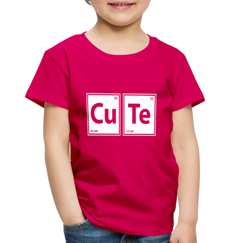 "CUTE" - Toddler Premium T-Shirt - dark pink