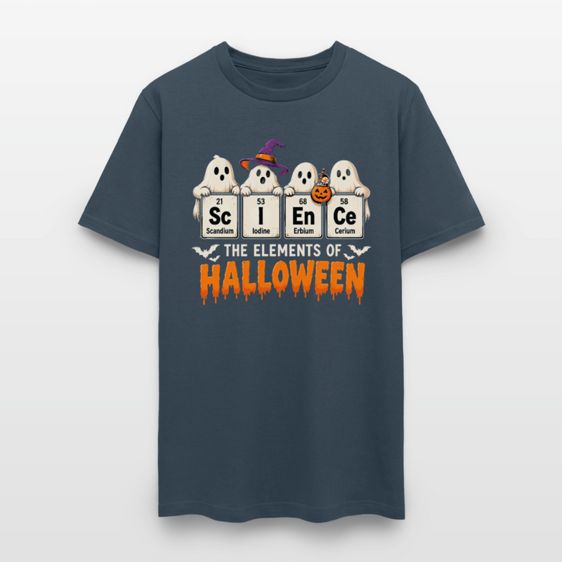 Elements of Halloween Men's T-Shirt -  blue dusk