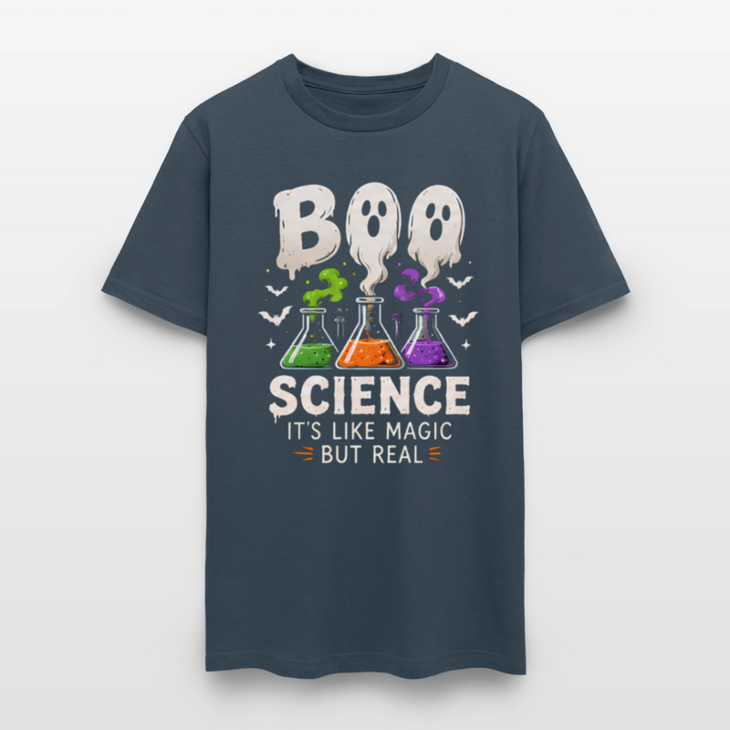 BOO SCIENCE HALLOWEEN Men's T-Shirt -  blue dusk