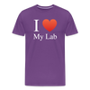 "I Love My Lab" - Men's Premium T-Shirt - purple