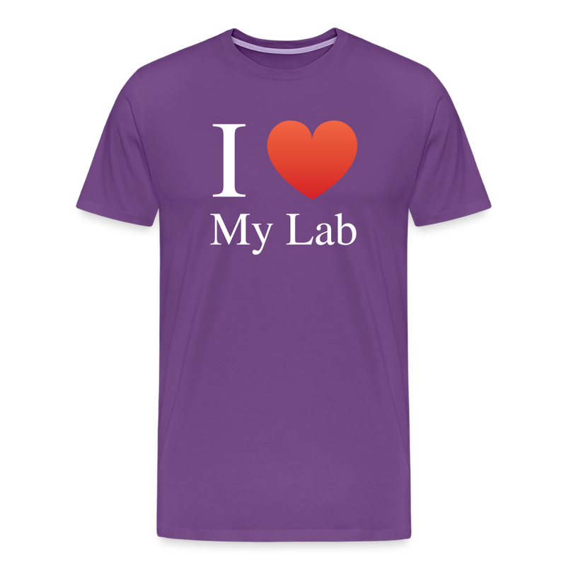 "I Love My Lab" - Men's Premium T-Shirt - purple