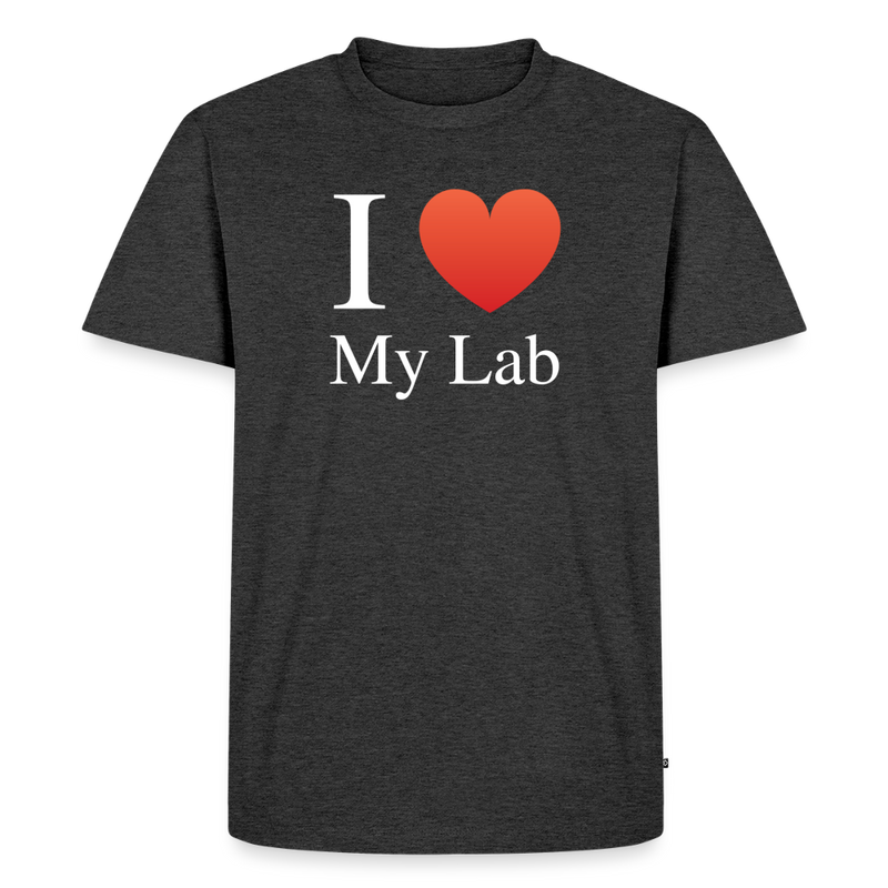 "I Love My Lab" - Men's Premium T-Shirt - heather anthracite