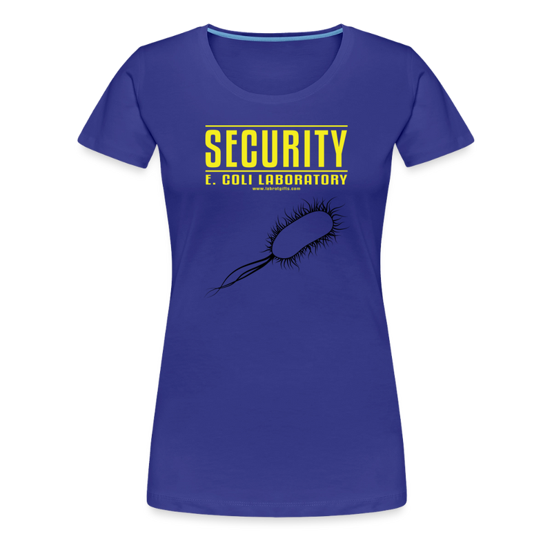 "Security E. Coli Laboratory" -  Women’s Premium T-Shirt - royal blue