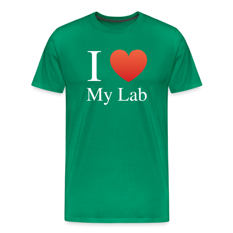 "I Love My Lab" - Men's Premium T-Shirt - kelly green