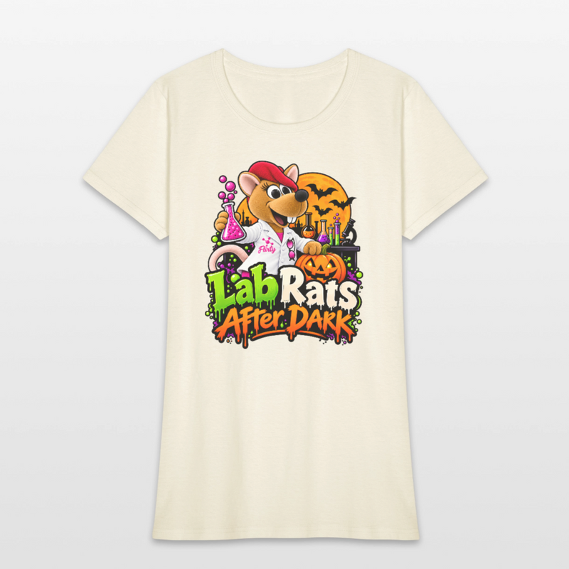 Flirty Lab Rats after Dark - Halloween Women's T-Shirt - off white