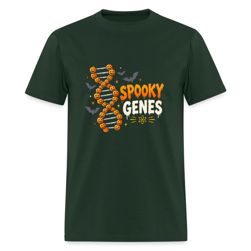 Spooky Genes Halloween Men's T-Shirt - forest green