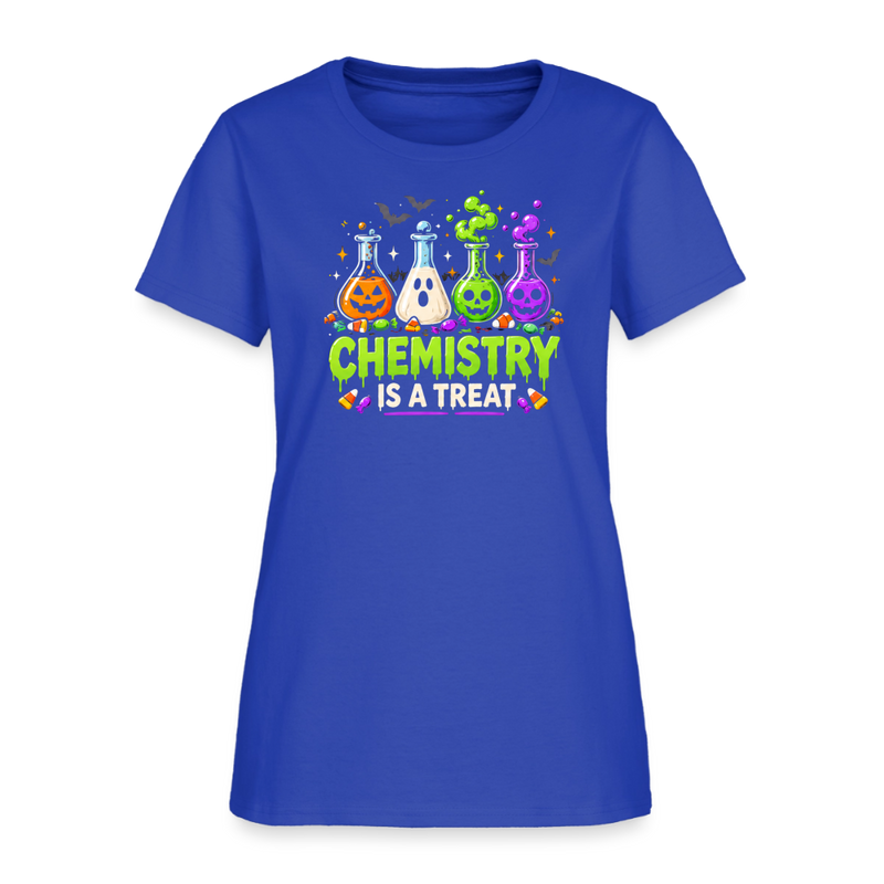 Chemistry is a Treat Halloween Women's T-Shirt - royal blue