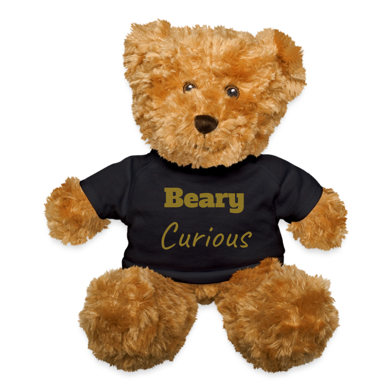 "BEARY Curious" - Teddy Bear SoftToy Plushy - black
