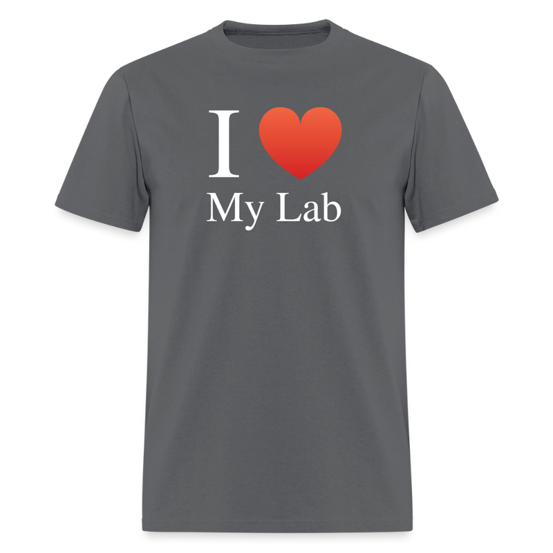 "I Love My Lab" - Men's T-Shirt | GILDAN 5000 - charcoal