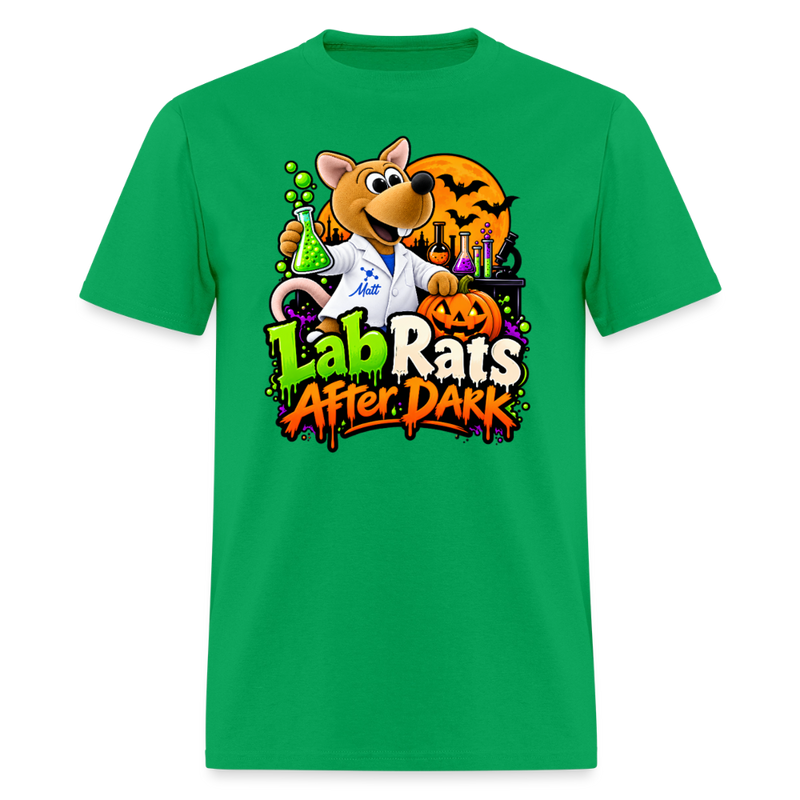 Matt - Lab Rats after Dark - Halloween Men's T-Shirt - bright green