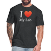 Fitted Cotton/Poly T-Shirt by Next Level - heather black