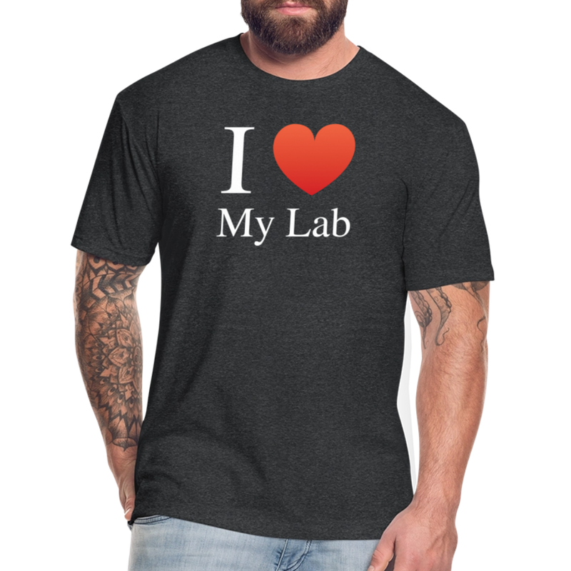 Fitted Cotton/Poly T-Shirt by Next Level - heather black