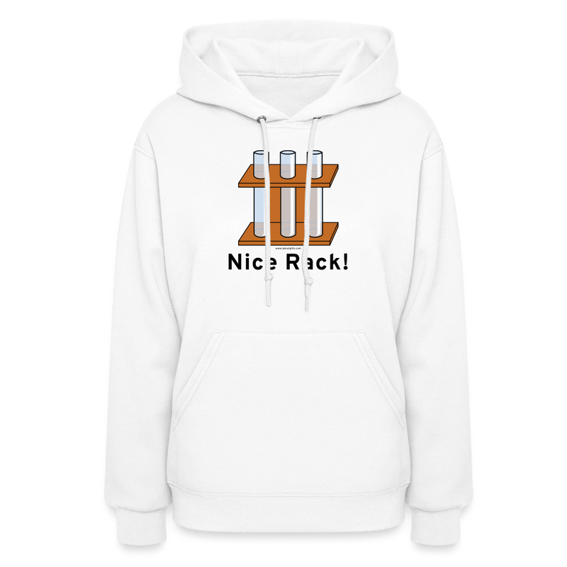 "Nice Rack" - Women's Hoodie - white