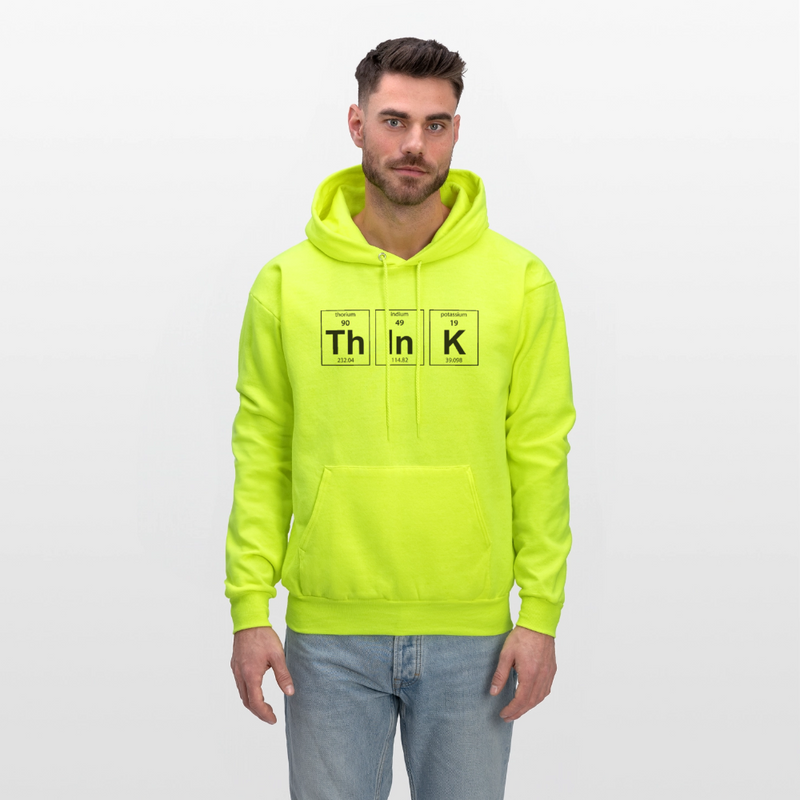 "Think" - Men's Hoodie - safety green