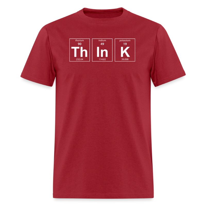 "Think" - Men's T-Shirt | GILDAN 5000 - dark red