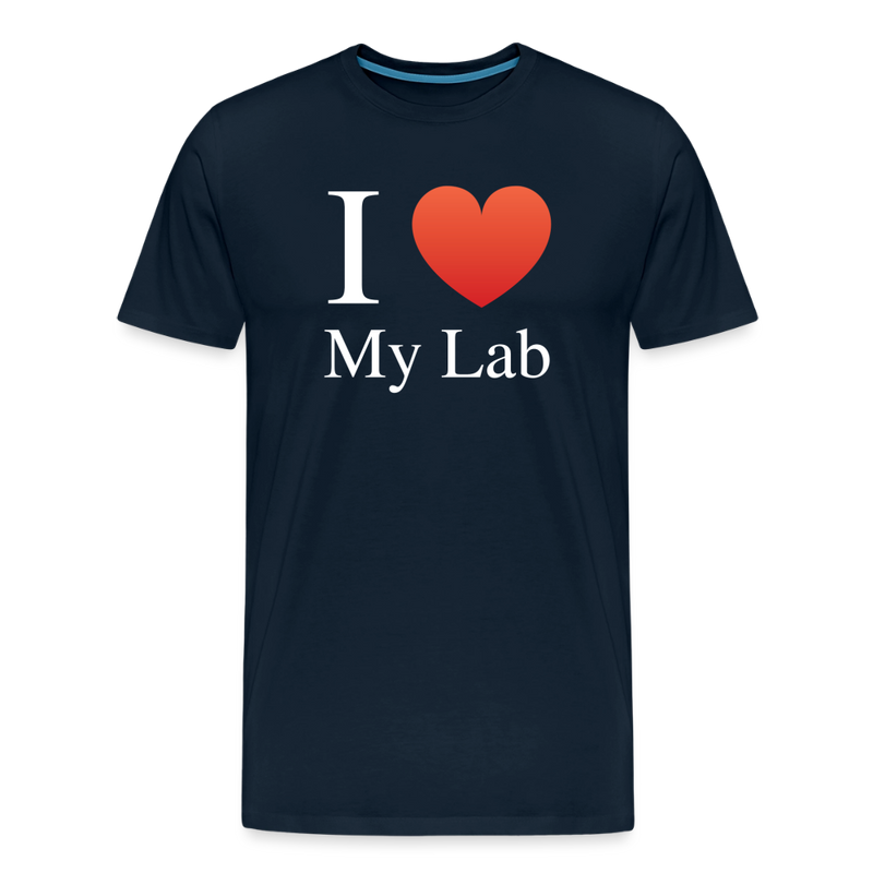 "I Love My Lab" - Men's Premium T-Shirt - deep navy