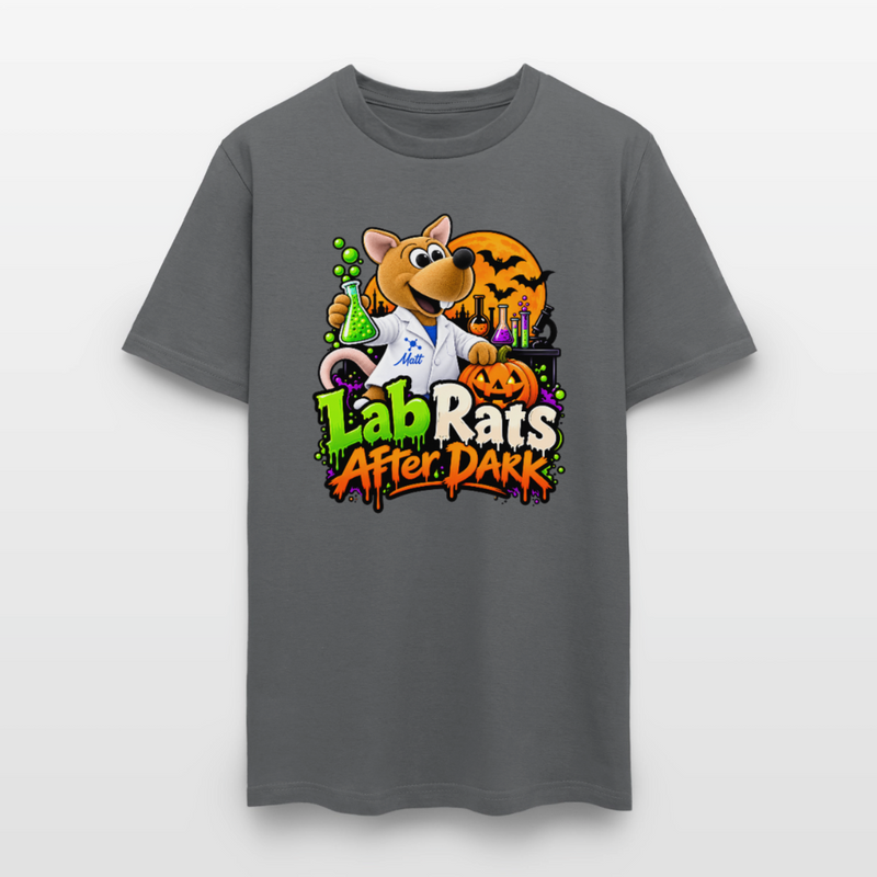 Matt - Lab Rats after Dark - Halloween Men's T-Shirt - charcoal