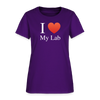 "I Love My Lab" - Women's T-Shirt - purple