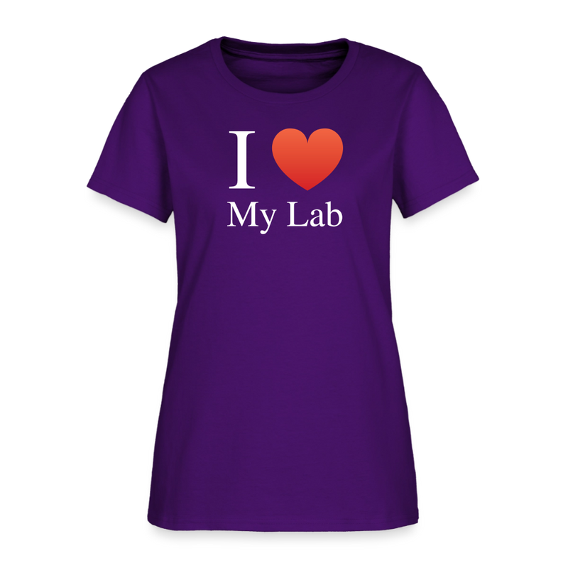 "I Love My Lab" - Women's T-Shirt - purple