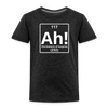 "Ah! The Element of Surprise" Toddler T-Shirt – Funny Science Tee for Little STEM Explorers - charcoal grey