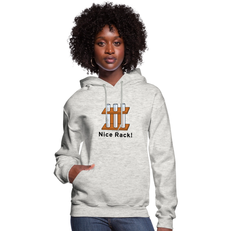 "Nice Rack" - Women's Hoodie - heather oatmeal