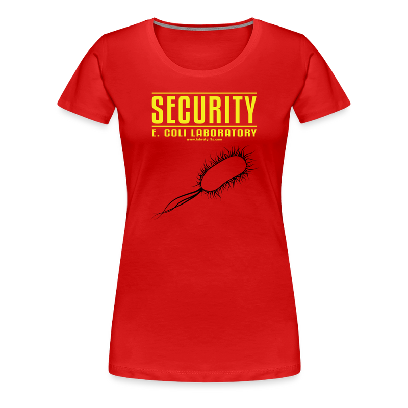 "Security E. Coli Laboratory" -  Women’s Premium T-Shirt - red