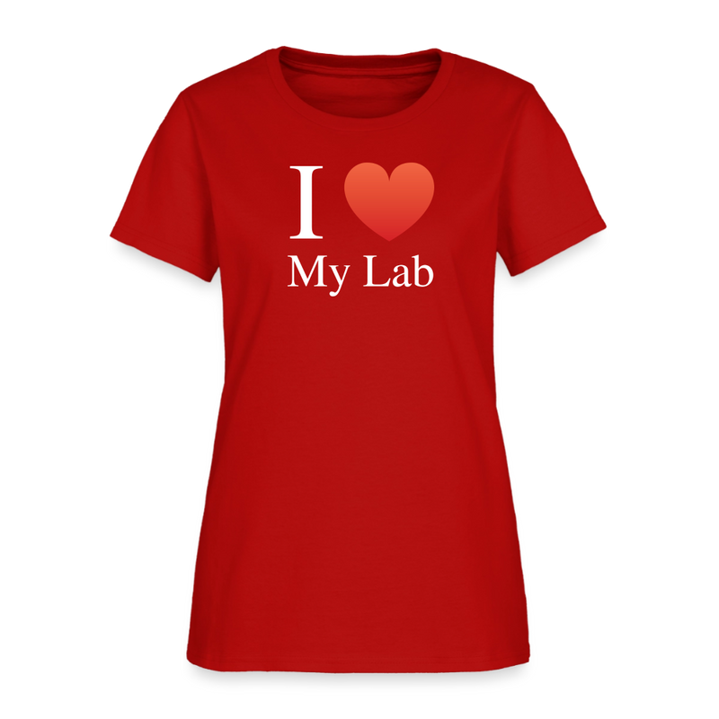"I Love My Lab" - Women's T-Shirt - red