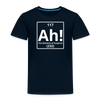"Ah! The Element of Surprise" Toddler T-Shirt – Funny Science Tee for Little STEM Explorers - deep navy