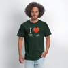 "I Love My Lab" - Men's T-Shirt | GILDAN 5000 - forest green