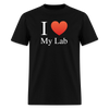 "I Love My Lab" - Men's T-Shirt | GILDAN 5000 - black