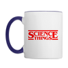 Science Things Halloween Contrast Coffee Mug - white/cobalt blue