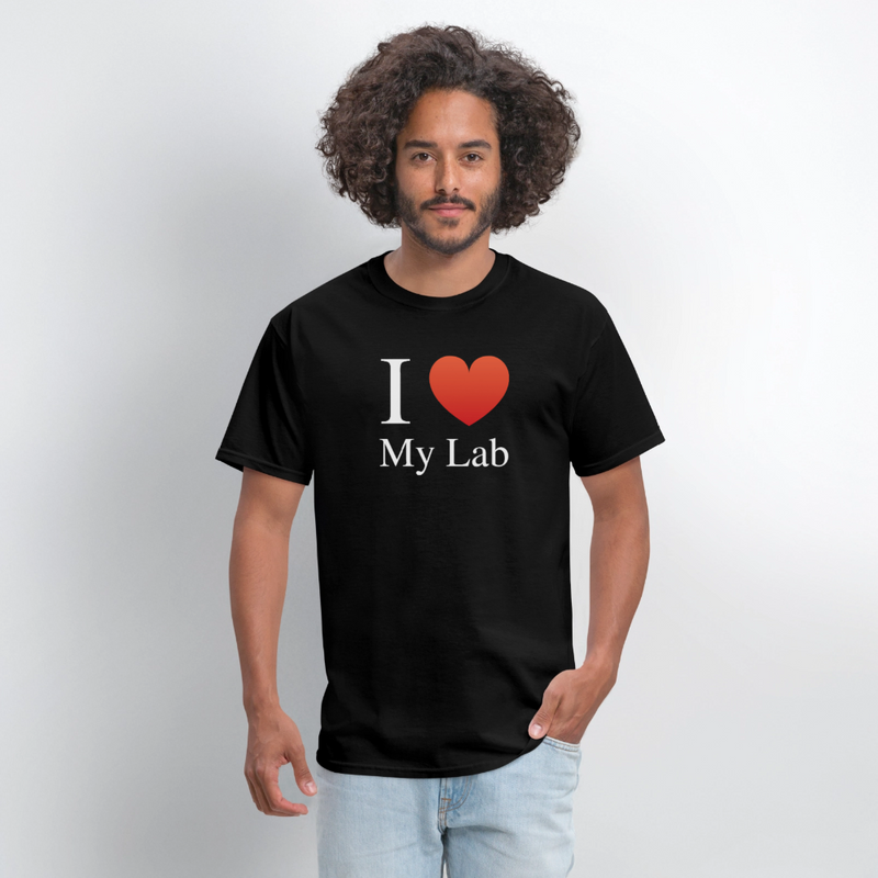 "I Love My Lab" - Men's T-Shirt | GILDAN 5000 - black