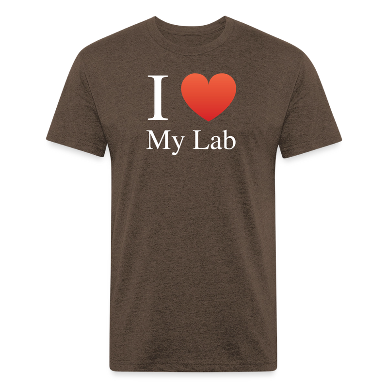 Fitted Cotton/Poly T-Shirt by Next Level - heather espresso