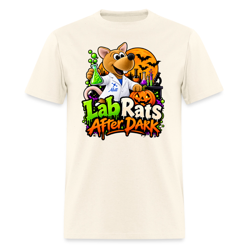 Matt - Lab Rats after Dark - Halloween Men's T-Shirt - sweet cream heather