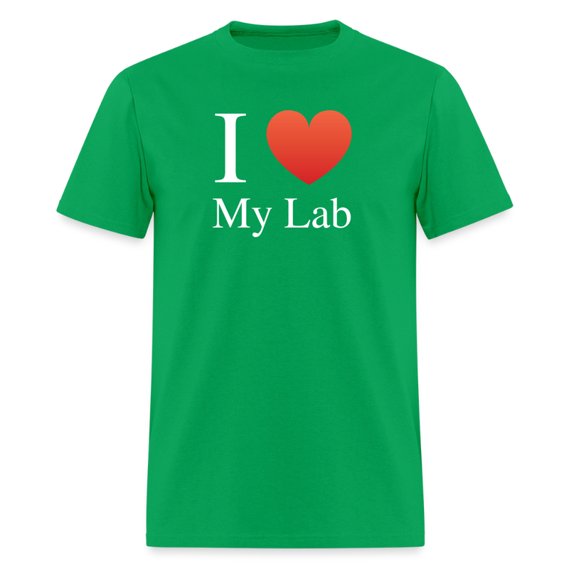 "I Love My Lab" - Men's T-Shirt | GILDAN 5000 - bright green