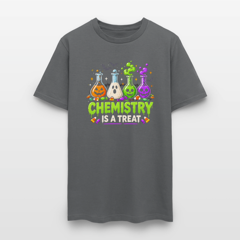 Chemistry is a Treat Halloween Men's T-Shirt - charcoal