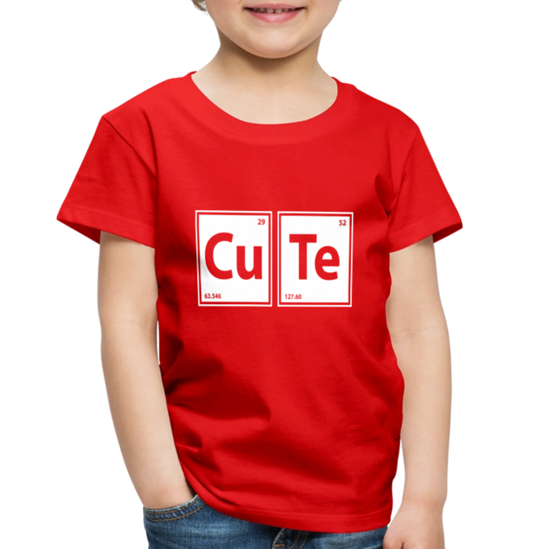 "CUTE" - Toddler Premium T-Shirt - red