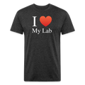 Fitted Cotton/Poly T-Shirt by Next Level - heather black