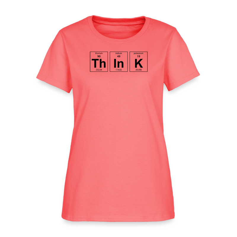 "Think" - Women's T-Shirt - coral