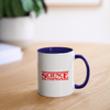 Science Things Halloween Contrast Coffee Mug - white/cobalt blue