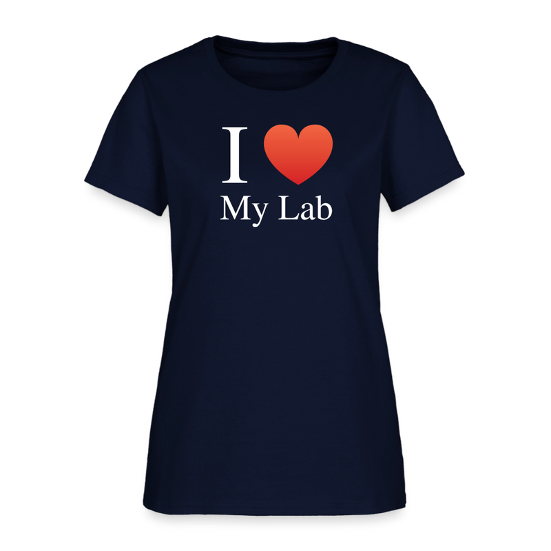 "I Love My Lab" - Women's T-Shirt - navy