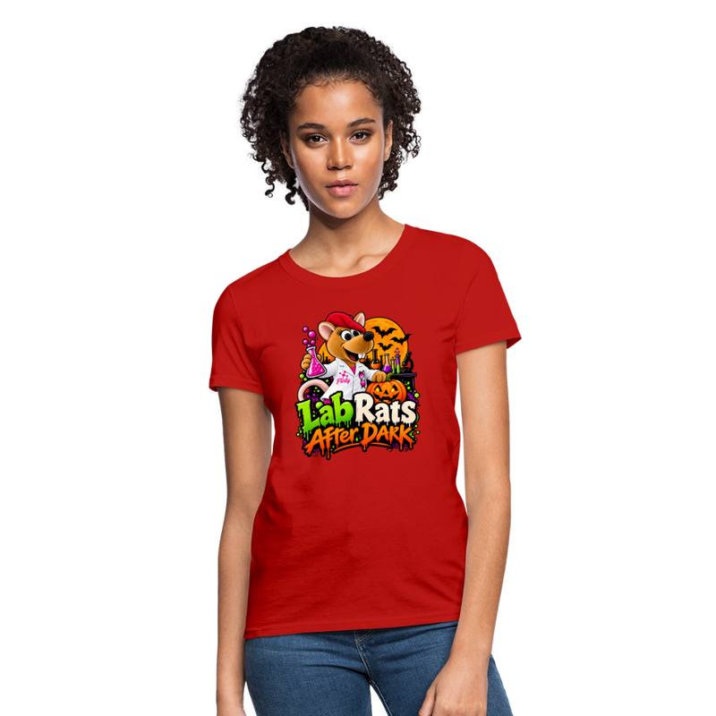 Flirty Lab Rats after Dark - Halloween Women's T-Shirt - red