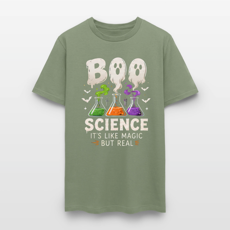 BOO SCIENCE HALLOWEEN Men's T-Shirt - military green