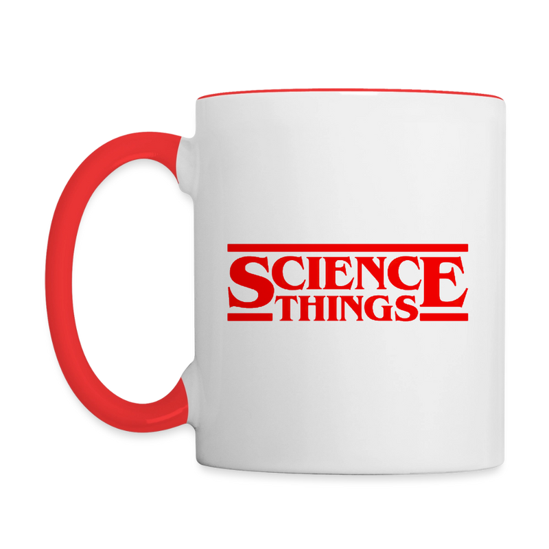 Science Things Halloween Contrast Coffee Mug - white/red