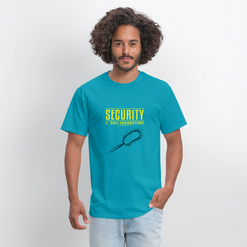 "Security E. Coli Laboratory" - Men's T-Shirt | GILDAN 5000 - turquoise