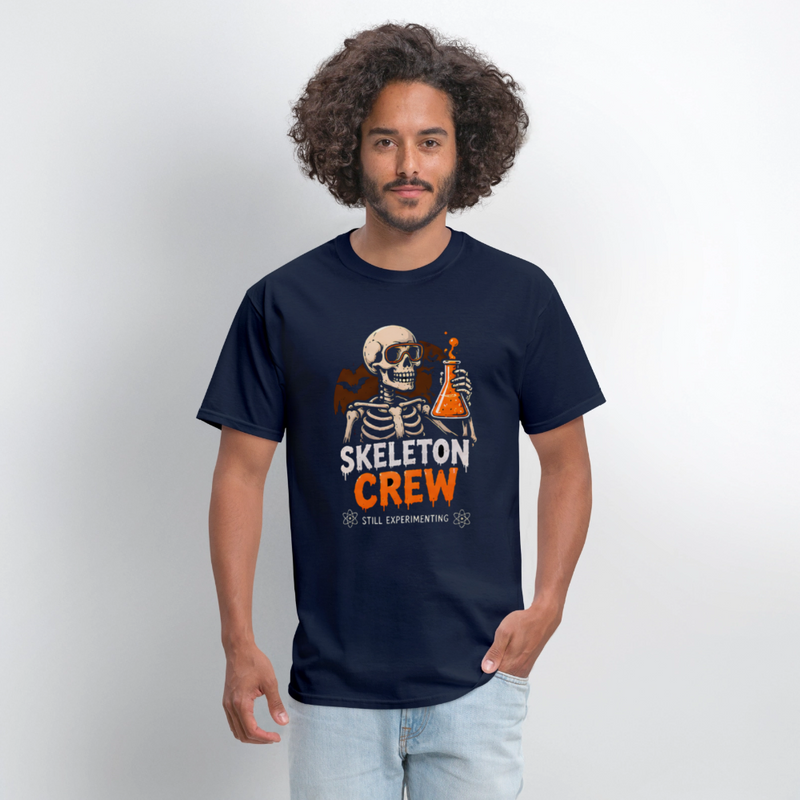 Skeleton Crew Halloween Men's T-Shirt - navy