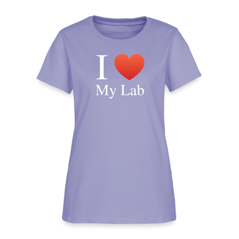 "I Love My Lab" - Women's T-Shirt - lavender