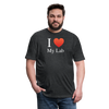Fitted Cotton/Poly T-Shirt by Next Level - heather black