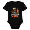 Skeleton Crew Halloween Organic Short Sleeve Baby Bodysuit - black